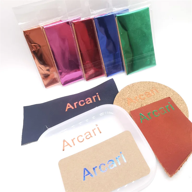 5color Hot Foil Paper Hot Stamping Machine Gilding Paper Leather PU Plastic Color Emboss Heat Transfer Electrolytic Aluminium Craft Foil Hot Stamping Applicator Kit