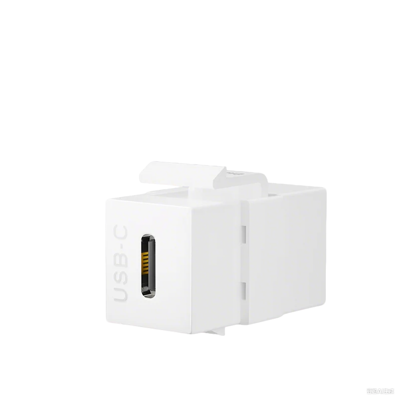 Universal Keystone Jack Adapter with USB 3.0, Type C, RJ45, and 4K HDMI Snap-In Connectors