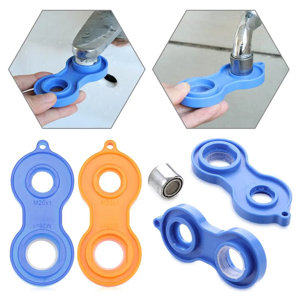 Description Picture 2 of itemHand Tool Blue Orange Aerators Plastic Faucet Aerator Detached Splash Filter Universal Install Spanner