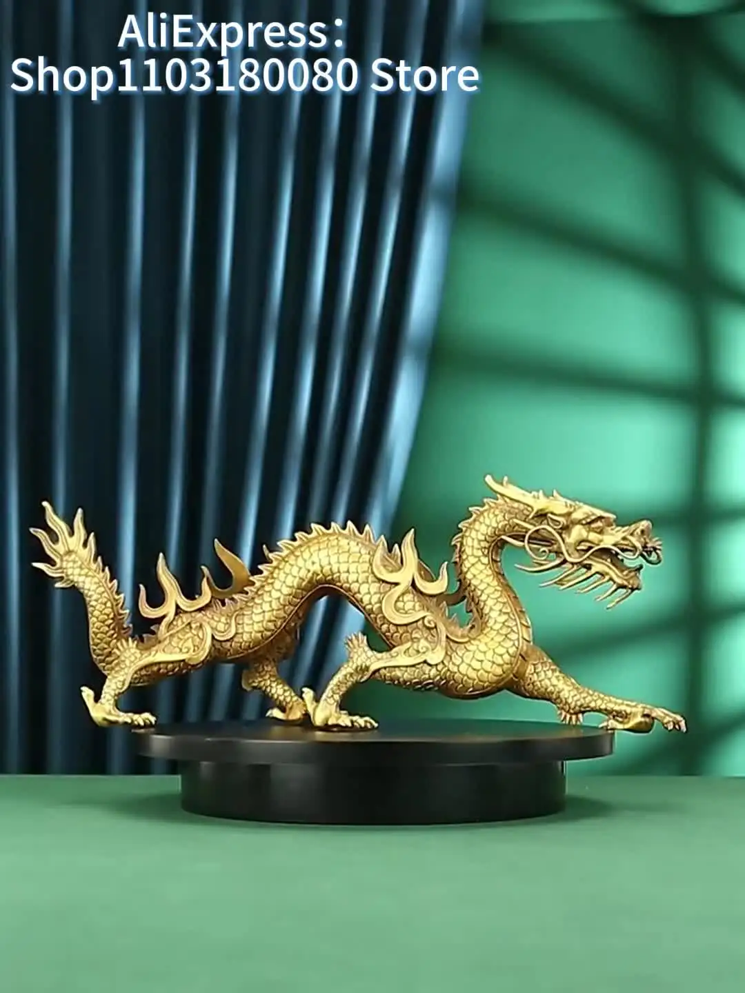 Copper Brass Xianglong Chinese Dragon statue sculpture Lucky Home