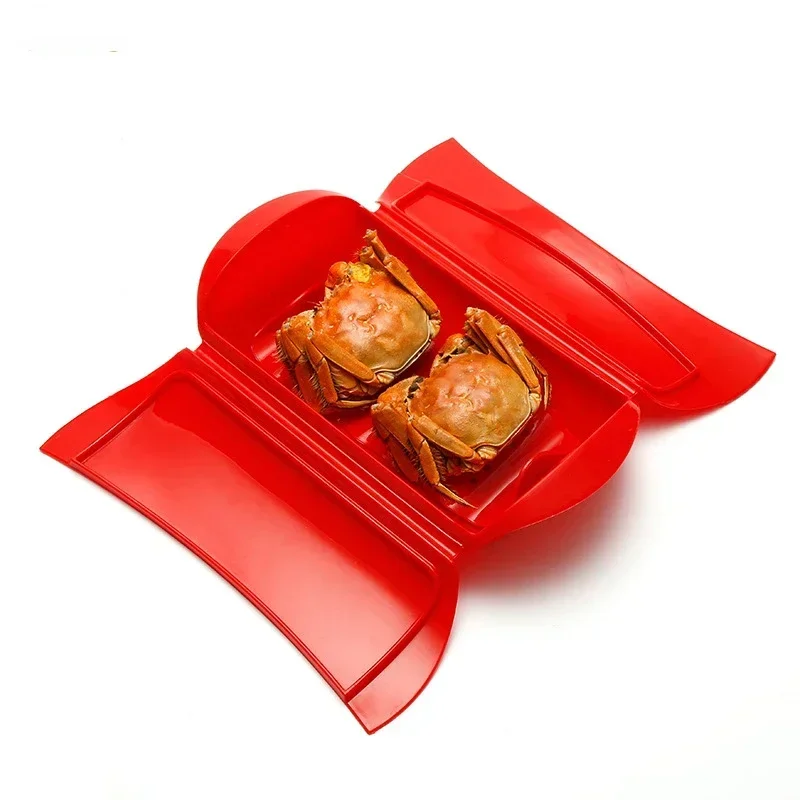 Microwave Oven Box Silicone Steaming Fish Bowl Silicone Steaming Cage with Cover Kitchen Gadget