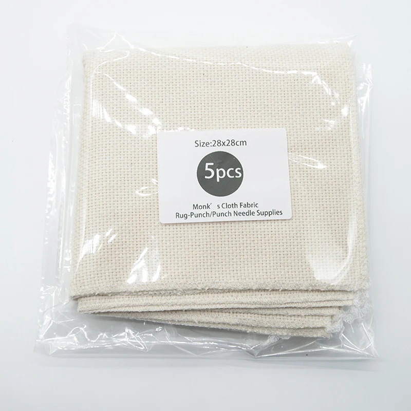 Description Picture 6 of itemCotton Monks Cloth for DIY Embroidery Needlework Fabric Sewing Punch Needle Crafts Monk's Cloth Accessory Handmade Chrismas Gift