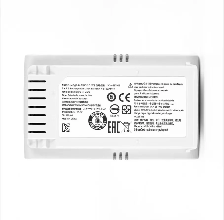 Rechargeable Battery Vacuum Cleaner Battery Battery Replacement 21.6V 2400mAh for Samsung JET70 VS15T7032P4 VCA-SBT90E vacuum cleaner