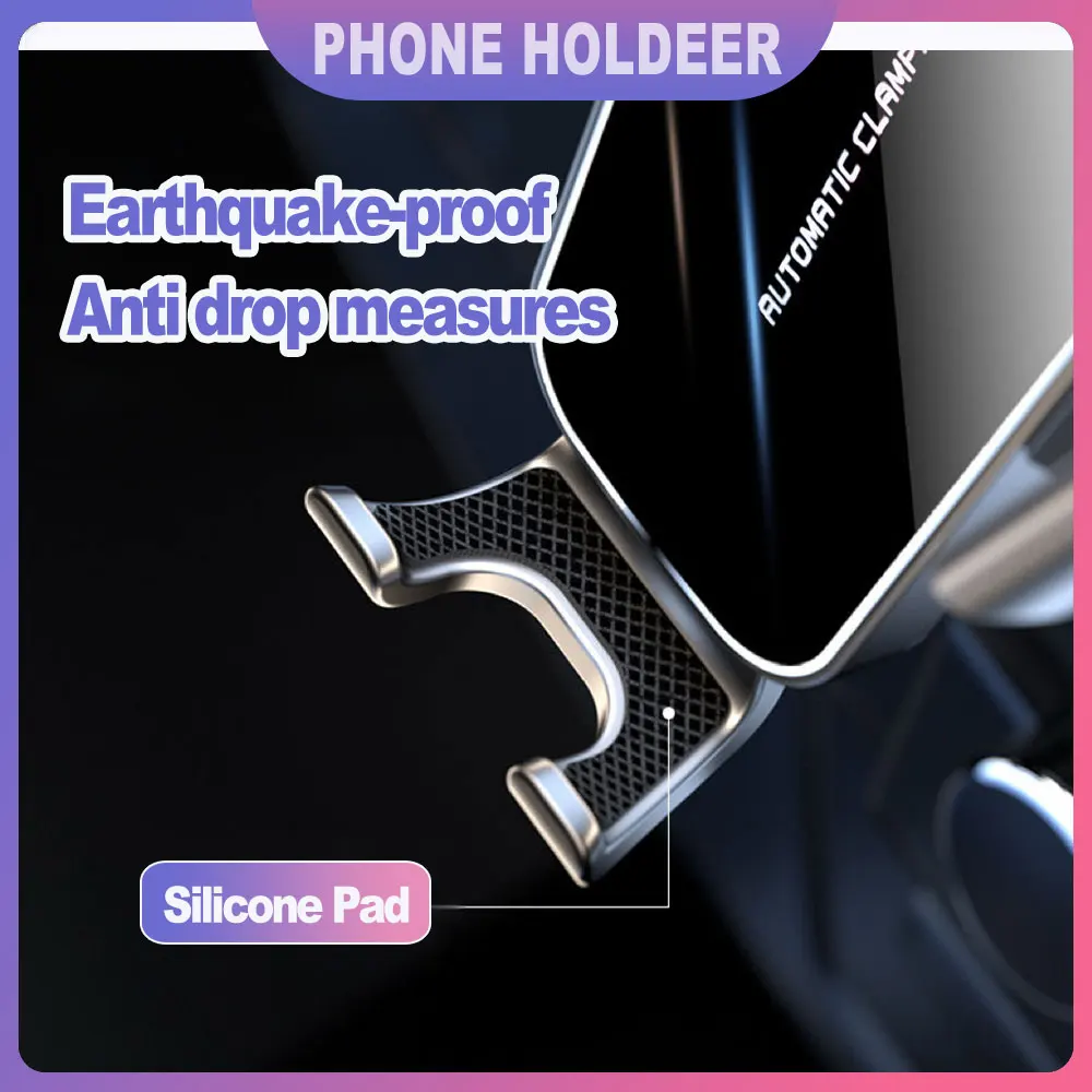 Supporto per telefono per auto Supporto per clip per presa d'aria per auto Supporto per cellulare Supporto GPS per smartphone per dispositivi mobili da 5-7 pollici Accessori per auto - Image 4