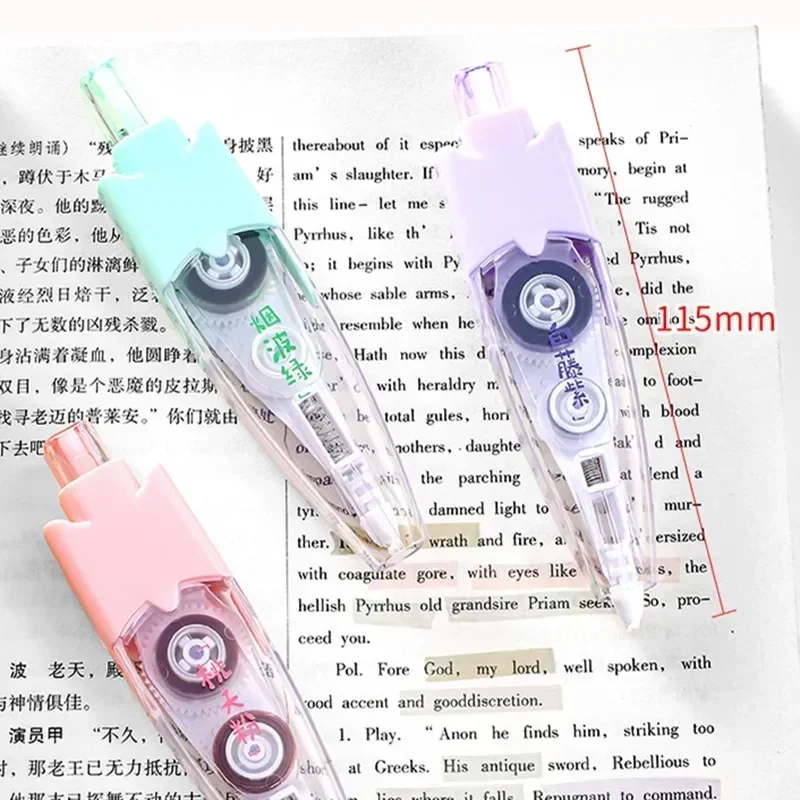 Press Type Hightlighter Tapes Candy Color Decorative Letters Correction Tape Erasable Scrapbook Marker Correction Tape Student correction tape correction supplies