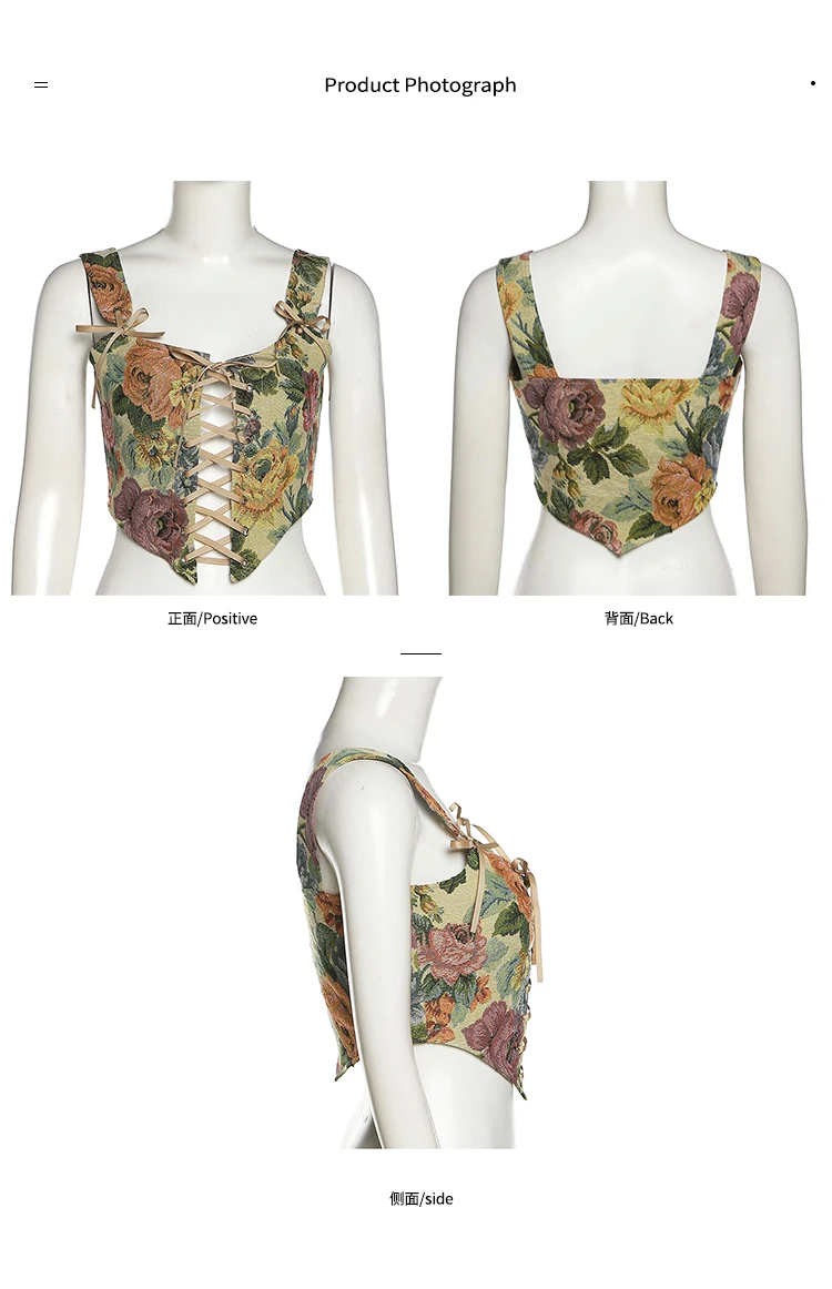 long camisole Yuerwang Women 2022 Painting Printed Bandage Camis Tank Tops New Summer Crop Fashion All Match Ladies Waistcoat Sexy ladies bra
