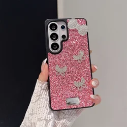 Luxury Glitter Rhinestone Bow Phone Case Cover - Galaxy S23+ (Pink)
