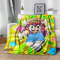 Doctor Slump cartoon printed blankets Flange Warm blanket soft and comfortable blanket picnic blankets bed linings birthday gift 2