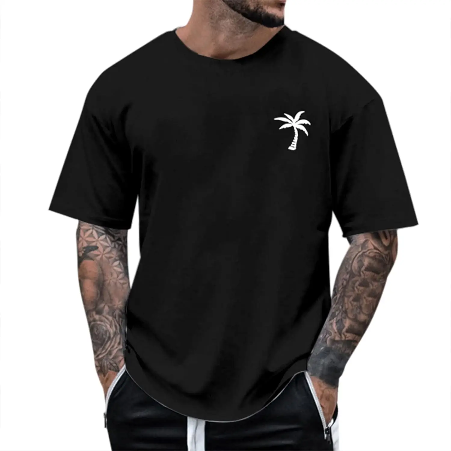

Ciewfwe Male Summer Casual Letter Print T Shirt Blouse Short Sleeve Round Neck Tops Gradient Short Sleeve T Shirts Street Tee