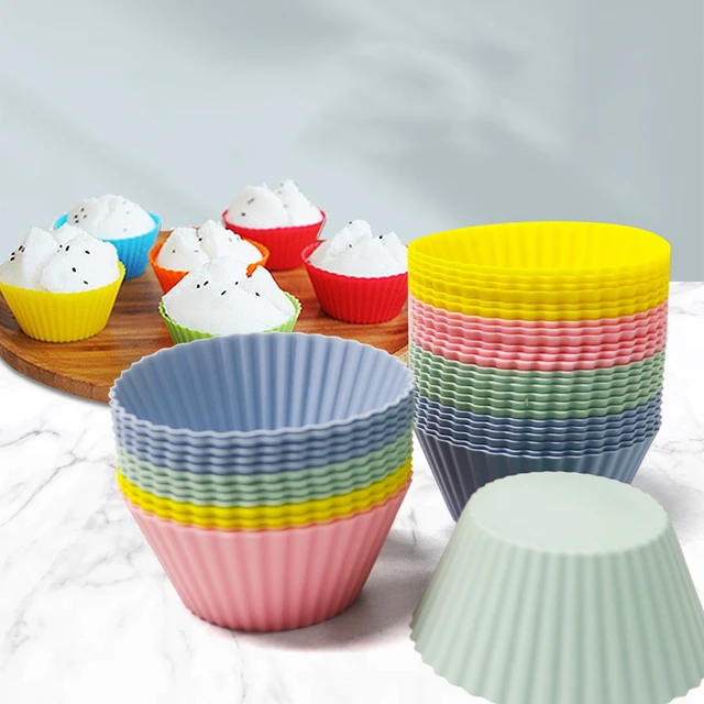 Fodere per cupcake in silicone riutilizzabili antiaderenti