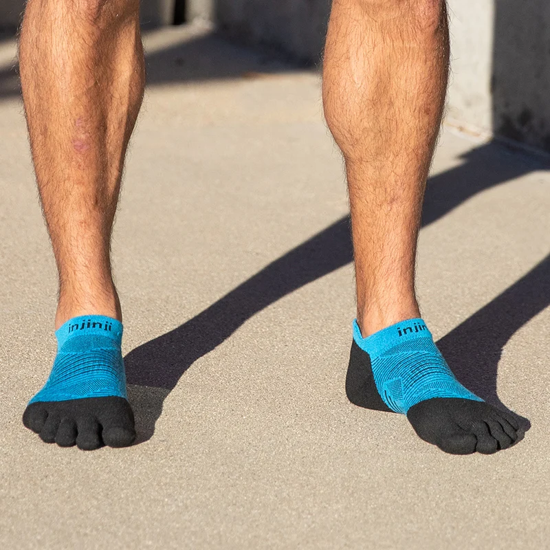 Injinji Five-Finger Running Socks for Men Low-cut Thin COOLMAX