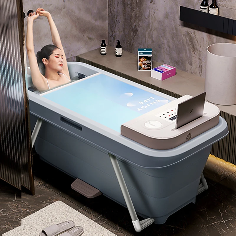 Foldable Portable Bathtub Adults Spa Shower Bucket Plastic Retractable