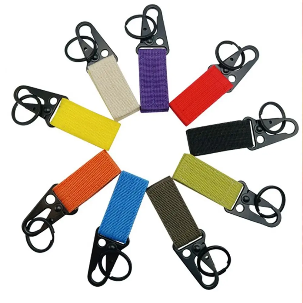 

Nylon Ribbon Knapsack Keychain Ribbon Metal Eagle Backpack Buckle 9 Colors Molle Tactical for Outdoor Tool