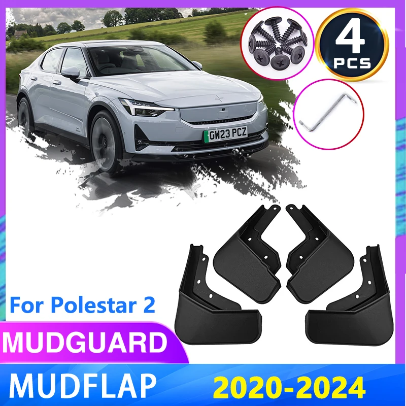 

For Polestar 2 2020 2021 2022 2023 2024 Front Rear Mudguards MudFlaps Splash Guards Fender Wheel Protector Upgrade Accessories