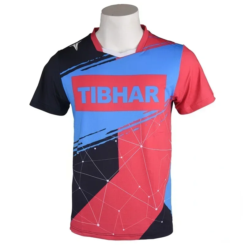 Tibhar Men Women Table Tennis T-shirt Short Sleeve Shirts Clothes Sportswear Top Ping Pong