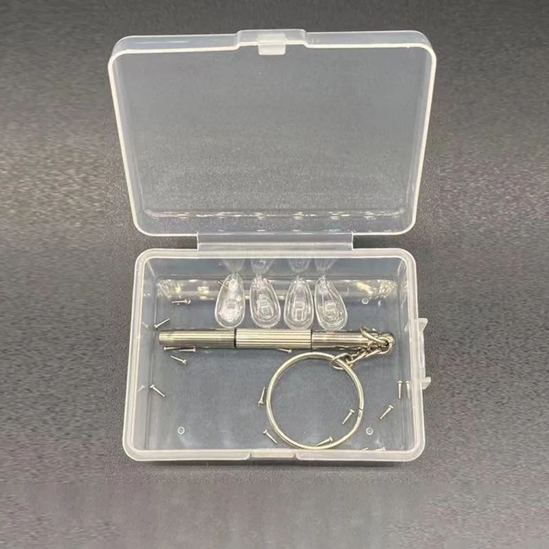 1 Set Silikon-Brillen-Nasenpolster mit Luftkissen, Weich, Rutschfest, mit Schraubendreher, Brillenzubehör – Detail 6