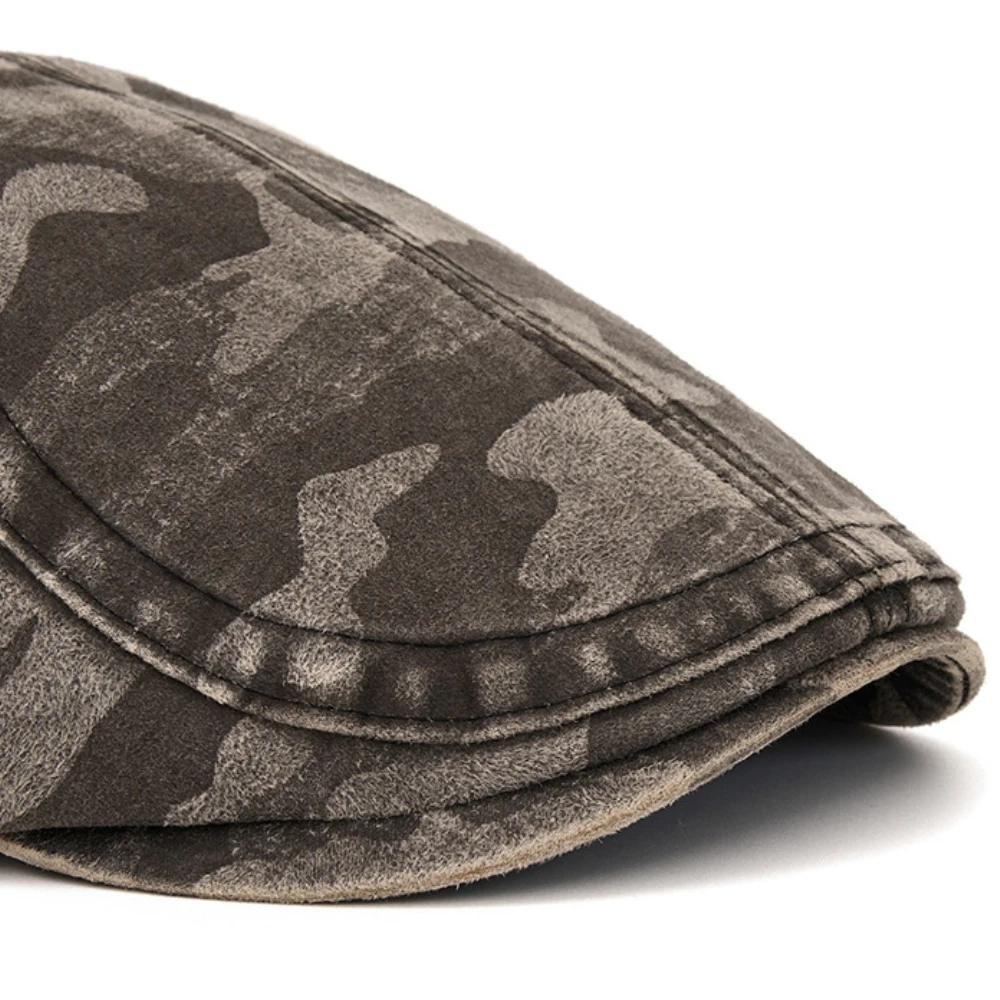 HT5027 Wildleder Baskenmütze Kappe Frühling Herbst Männer Frauen Kappe Camouflage Künstler Maler Baskenmütze Hut Männlich Weiblich Angepasst Flache Kappe Herren Berets – Detail 10