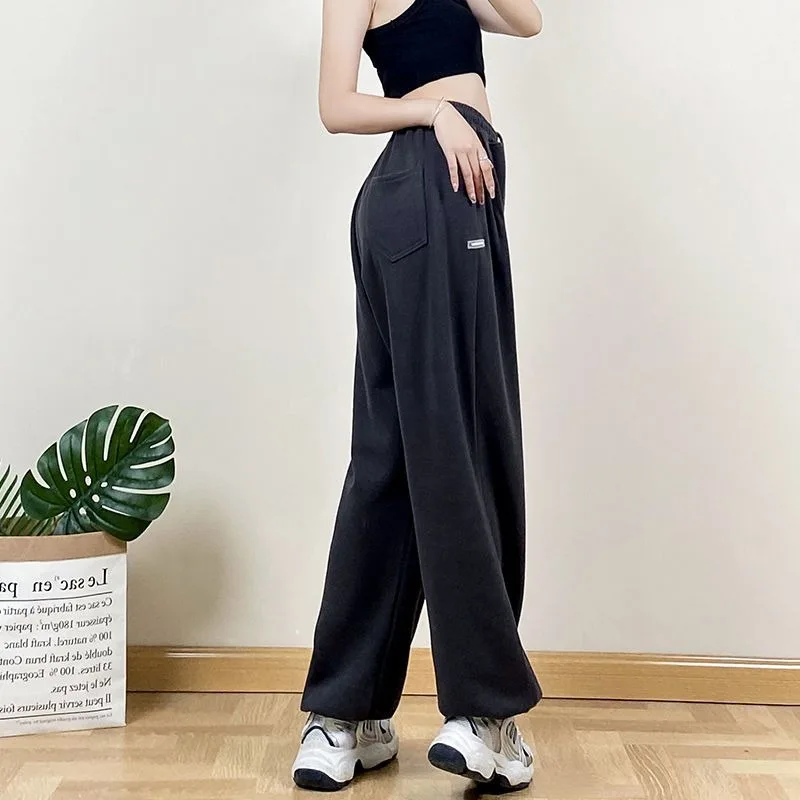 2023 Sports Sweatpants Women Casual Trousers Student Loose Straight Leg  Leggings Large Size Clothing 200 Pounds Pants 6XL