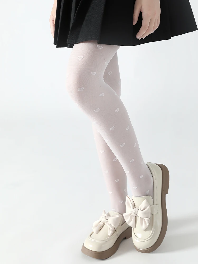 2er-Pack Kinderstrumpfhosen, Sommerliche Mädchen-Tanzhosen im JK-Rock-Stil, hohe Elastizität mit Herzmuster, geeignet für den täglichen Gebrauch – Detail 9