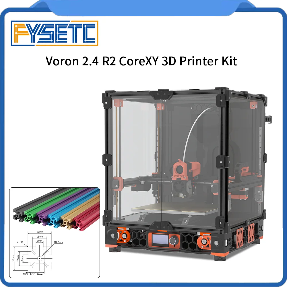 FYSETC Voron 2.4 R2 3D Printer Upgraded 3D Printer Parts with Klicky-Probe Leveling Upgraded Kits