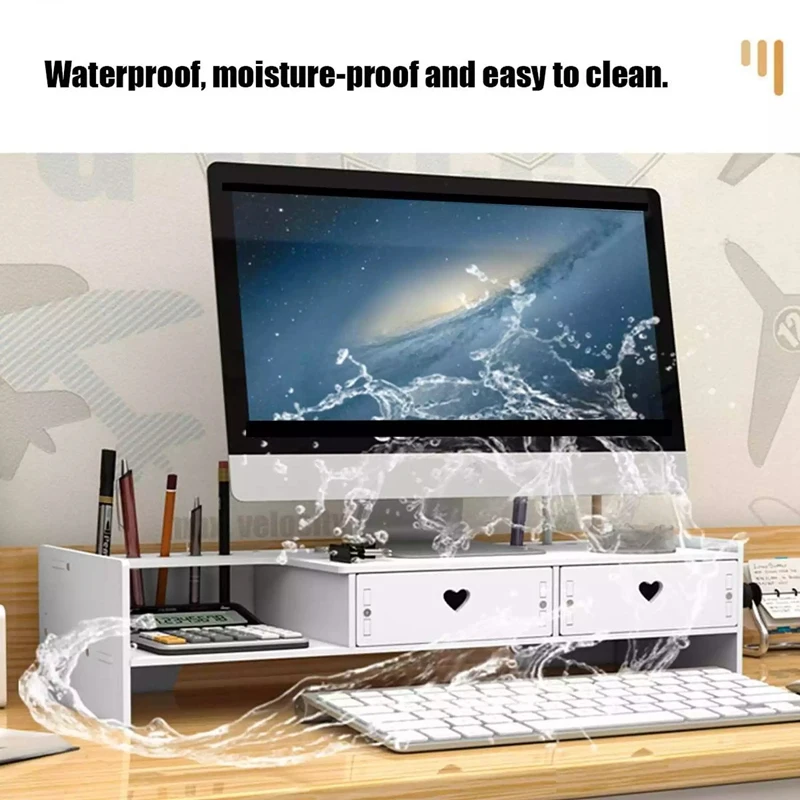 Computer Monitor Screen Shelf Organiser for Desktop