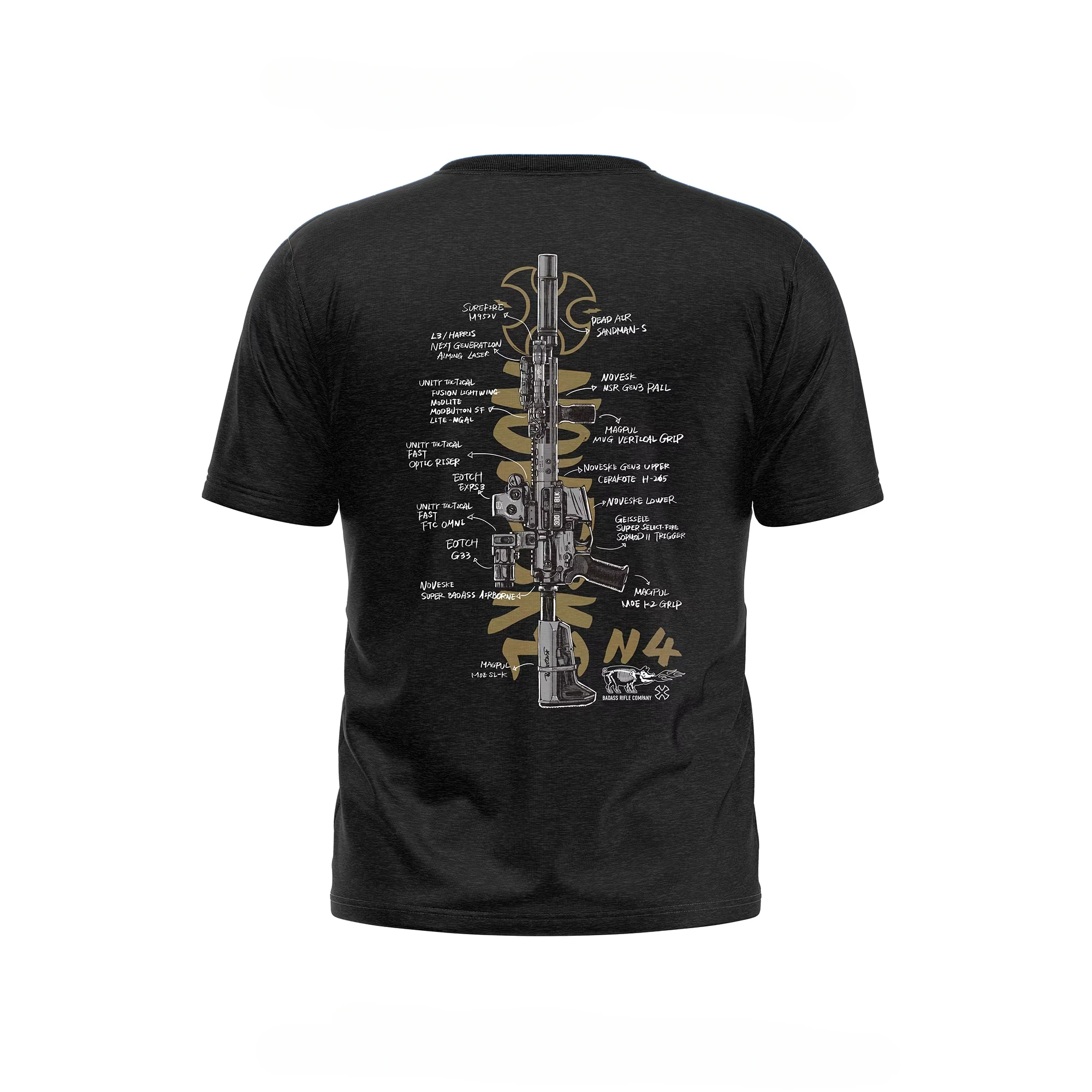 Sport T Shirt NOVESKE N4 Tactical Army Fan Club Outdoor Training Competition T-Shirt Cotton Loose Fit Crew Neck Tee Men Streetwear