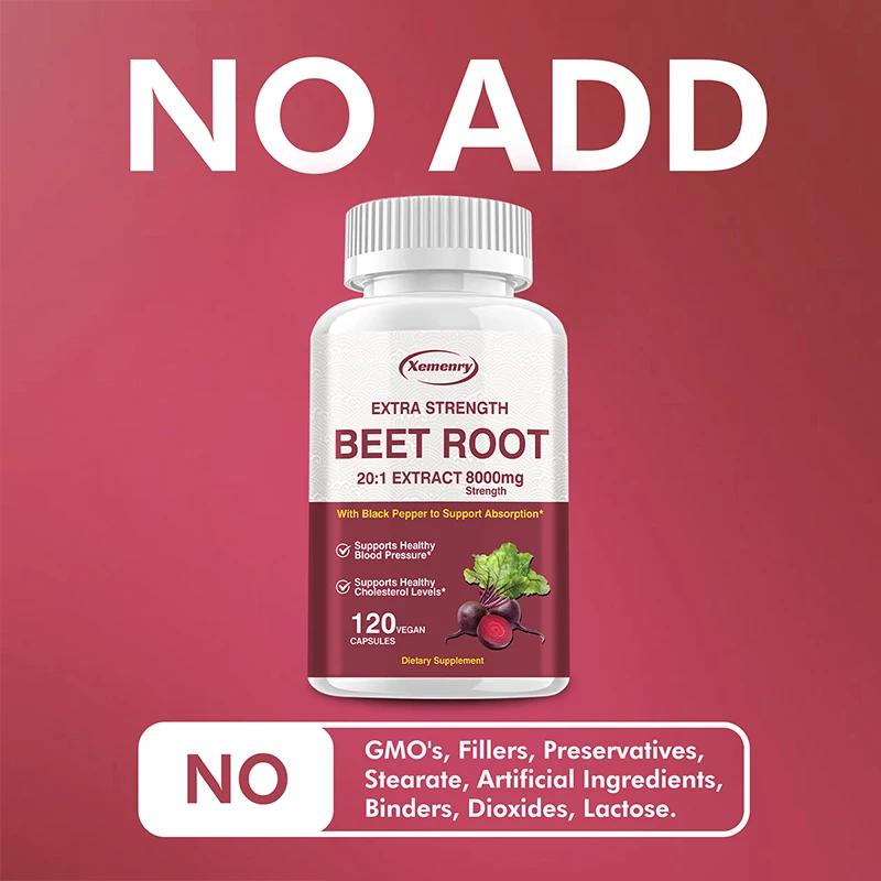 Beet Root Capsules Supports Blood Pressure Athletic Performance Digestive Immune System