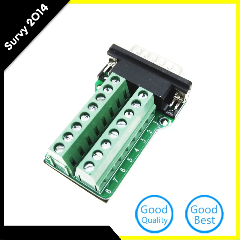 D-Sub Db15 Vga Maschio 3Row 15Pin Spina Al Terminale Connettori Scheda Pcb