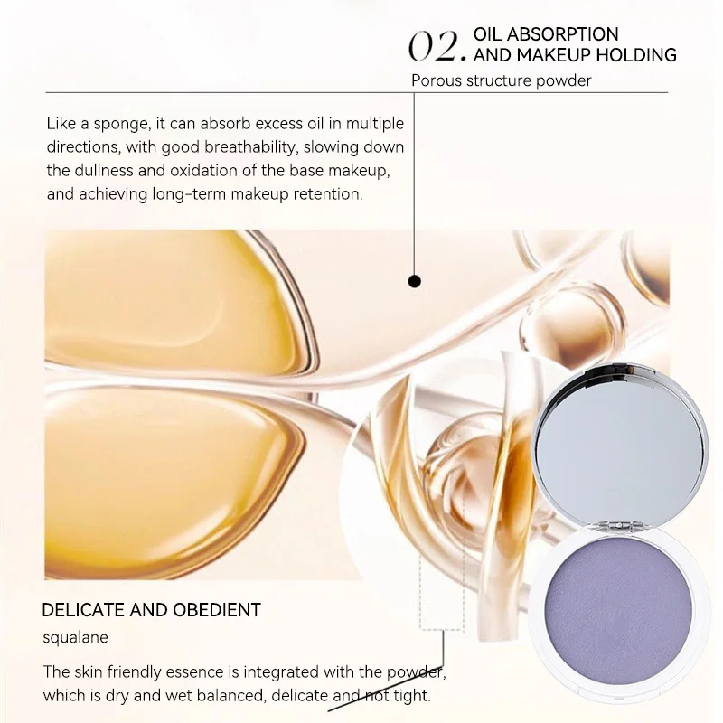 Blue Sky Flow Contration Makeup Radish Pressed Powder Foundation Gelavender Venutifier Transparent Self Puff Beginner Is Easily Fixed Makeup Waterproof Resistant Clear Natural
