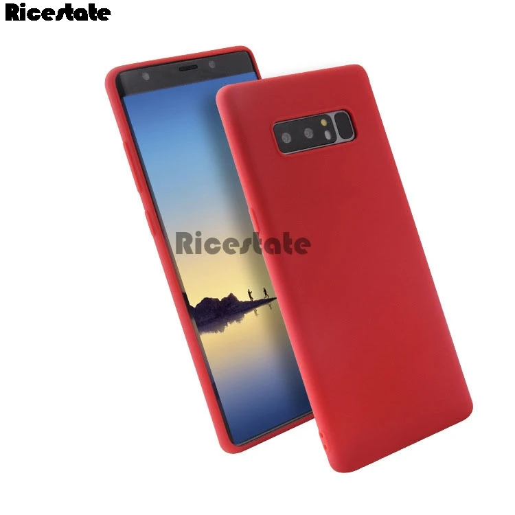 Matte Solid Color Silicone Phone Case Cover
