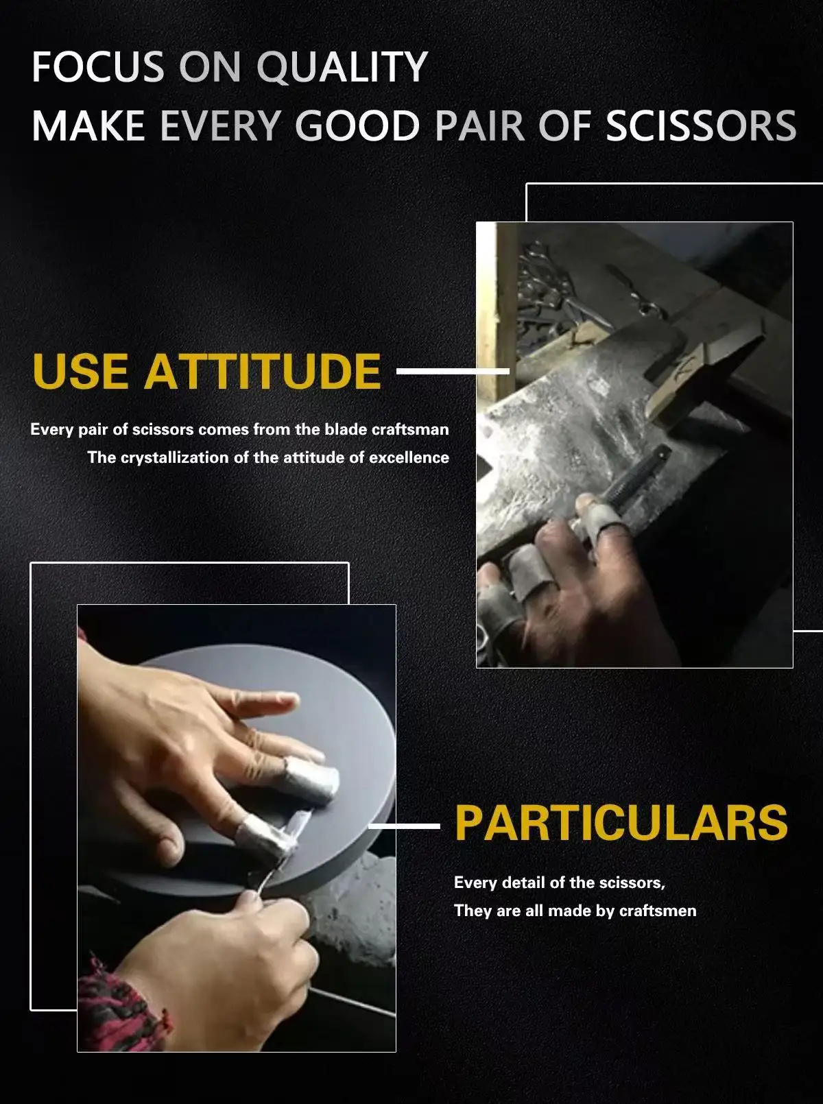 Professional hair cutting scissors