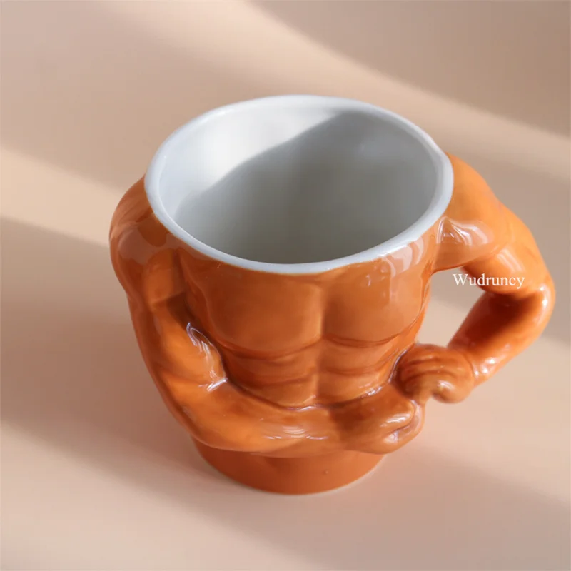 Muscles Man Mug Funny 300ml Coffee Mug For Men Novelty Ceramic