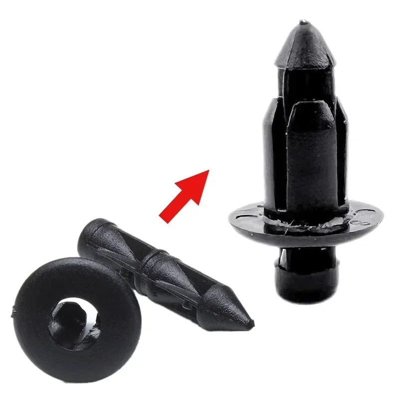 10/20/30PCS 6mm Black Rivet Fairing Body Trim Panel Fastener Screw thumbnail 5