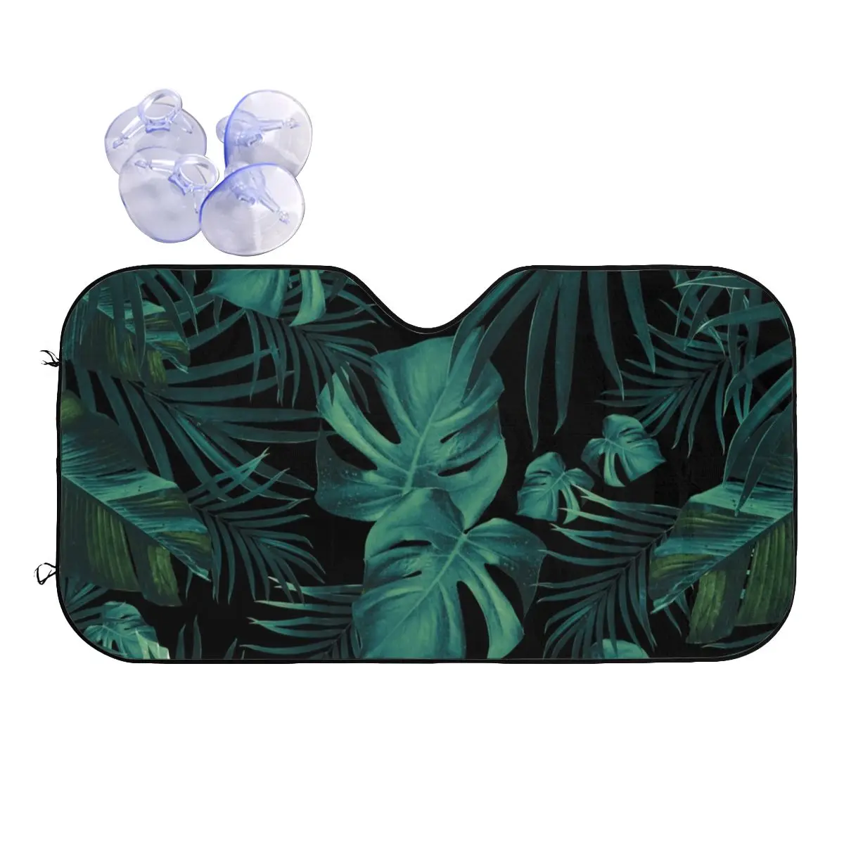 

Tropical Jungle Monstera Palms Sunshade Windscreen Green Plant Car Front Window Visor Car Window Cover Blinds Sun Shade Protect