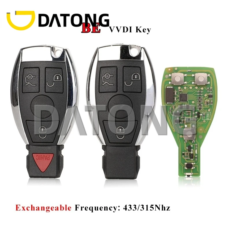 

CHANKey 5pcs Car Remote 3/4 Buttons For Mercedes Benz V1.5 PCB VVDI BE Pro Improved Version Exchangeable 315Mhz/433Mhz