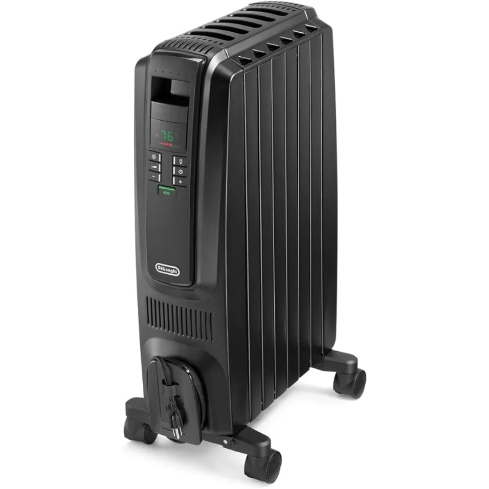 

DeLonghi Dragon Digital Oil Filled Radiator Heater, 1500W Electric Space Heater for indoor use, programmable