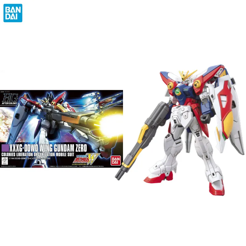 

Оригинальная фигурка Bandai GUNDAM HGUC XXXG-00W0 Wing Gundam Zero EW 1/144, аниме, фигурка в сборе, игрушки для детей