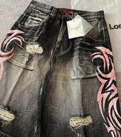 Y2K Trendy Brand Denim Shorts Tassels Design Vintage Shorts Women Street Hip Hop Fashion Harajuku Punk High Waist Wide Leg Pants