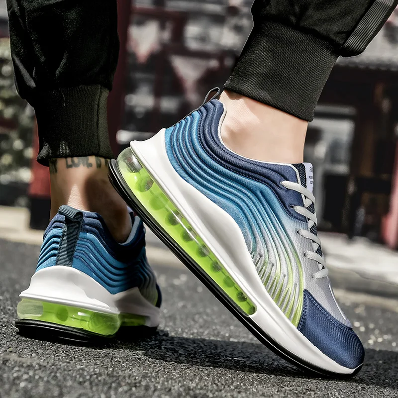Mens Sneakers Air Cushioned Sports Running Shoes Spring Autumn Trend Tennis High-Quality Comfortable Lace Up Gym Shoes Men 39-44
