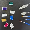 24PCS/Pack 3.6ML White/Clear Full Pans Color Plastic Empty Watercolor Paint Pans Full Pans Suit for DIY Metal watercolor Tin Box 4