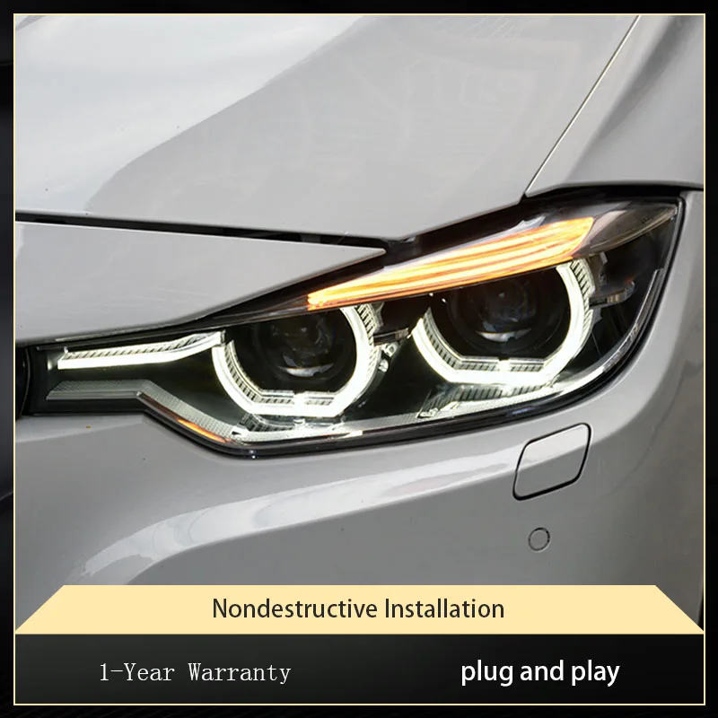 

Headlight Style FOR BMW 3 Series F30 F35 320 325 2013-2017 Front Projector Lens DRL Head Lamp LED Bulbs Car Stuff Auto Accessory