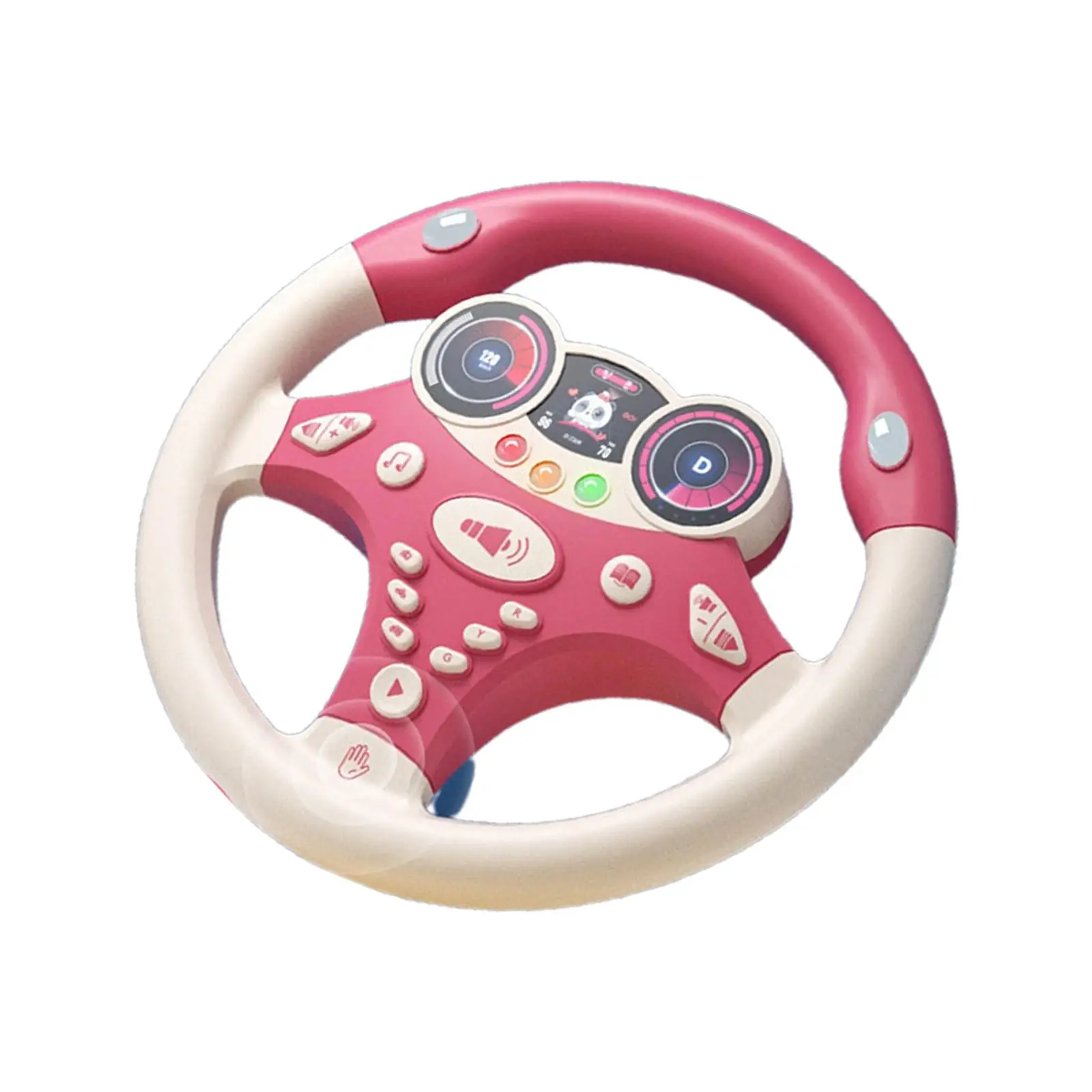 Multifunctional Electric Steering Wheel Toy Educational Sounding Toy Portable