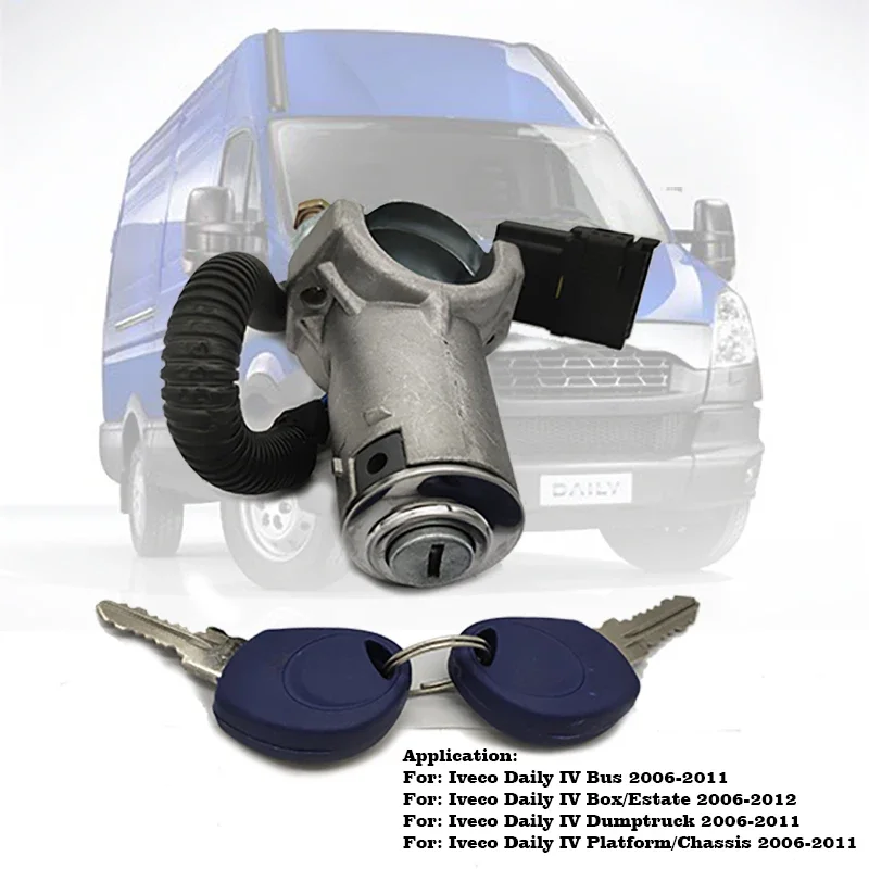 

2996075 2996076 для Iveco Daily 2006 2007 2008 2009 2010 2011 2012 1 шт. переключатель зажигания автомобиля ствол дверной замок с 2 ключами