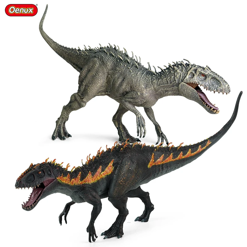 

Динозавры Oenux, игрушки Savage, Новые Фигурки индоминуса Рекса из Юрского периода, открытые рта, ПВХ, коллекционная игрушка, подарок для детей