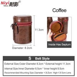 Durable Waterproof Camera Lens Storage Pouch (Belt Style S-TN)
