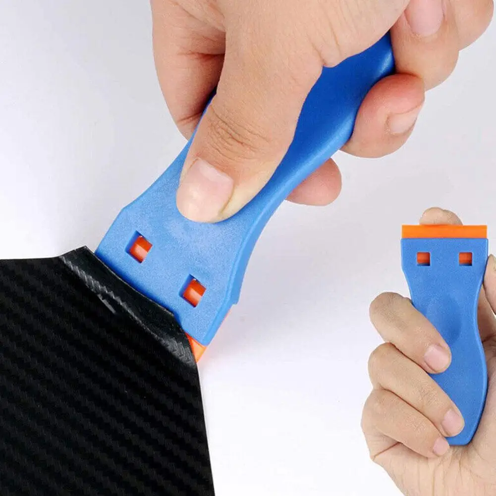 더블 엣지 플라스틱 면도기 유리 청소 스크레이퍼 라벨, 빠른 청소 면도기 접착제 리무버, 창문 자동차 필름 스티커 스크레이퍼