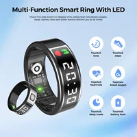 LED Display Screen Smart Ring for Heart Rate Oxygen Sleep Monitoring Multi Sports Modes Waterproof Bluetooth Women Healthy Rings - Image 5