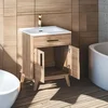 24.5" Bathroom Vanity with Sink Combo, Mid-Century Modern Small Single Bathroom Cabinet Set, Integrated Sink, Soft Closing Doors 5