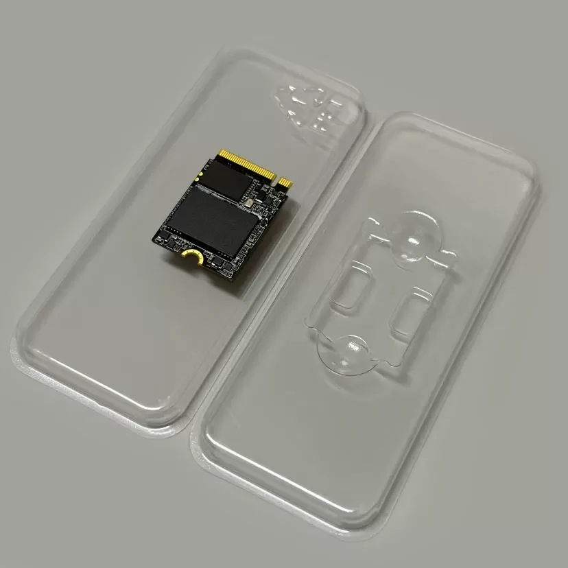 50개입 NVMe 2230 하드 드라이브 포장 상자 M.2 솔리드 스테이트 SSD 투명 PET 블리스터 블리스터 중성 공장 직판