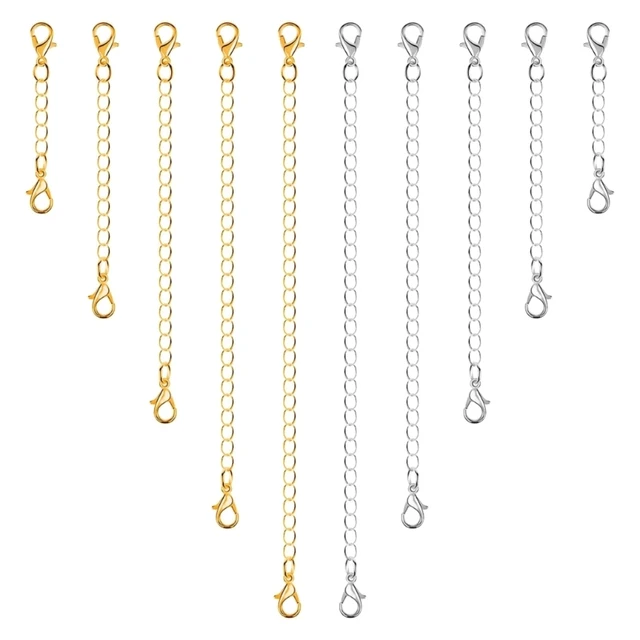 10X Gold Silver Necklace Bracelet Extender Chain Anklet Chain